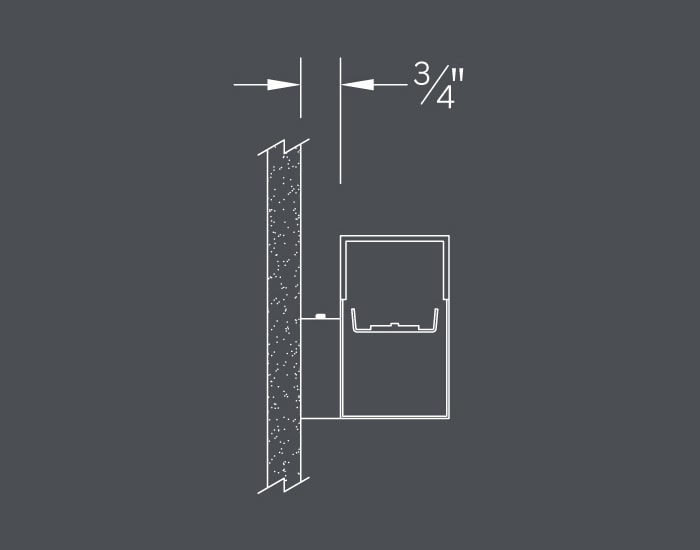 BSS205 wall mount - indirect orientation