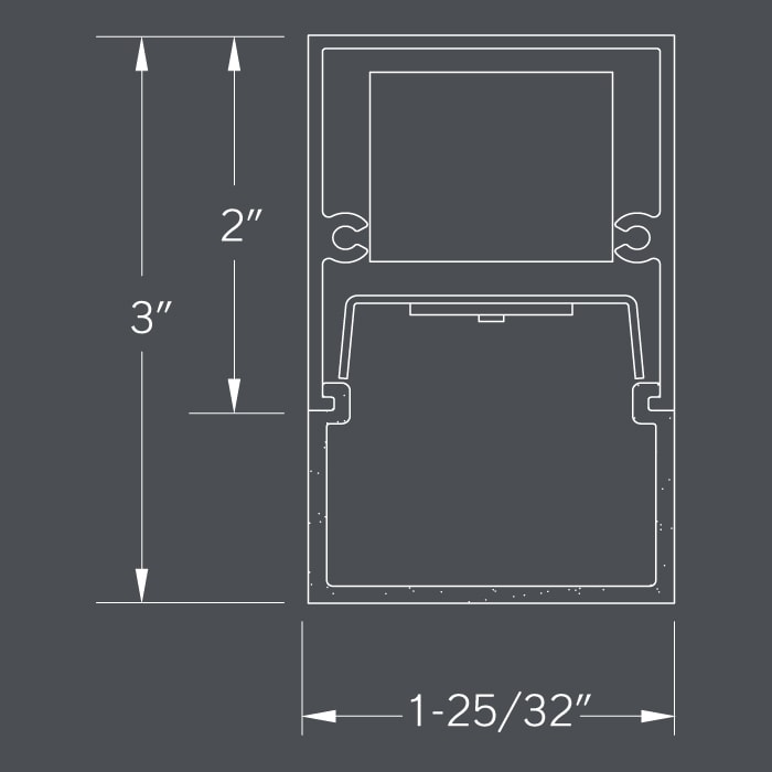 BSS205 section with rectangular profile