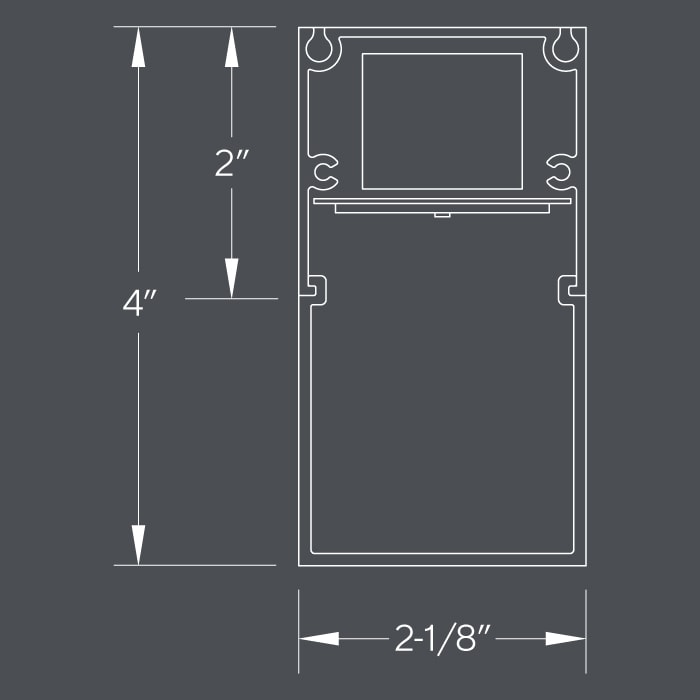 BSS210 section with rectangular profile