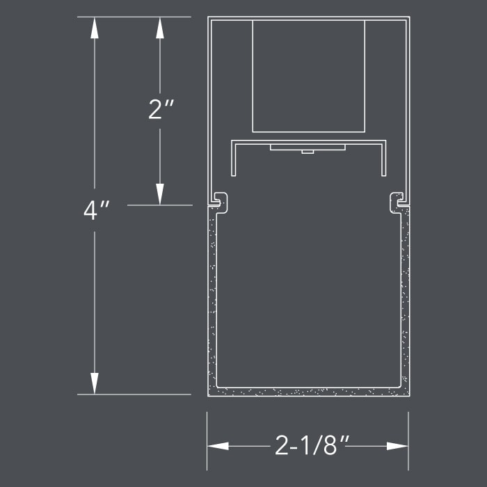 BLT210 section with rectangular profile