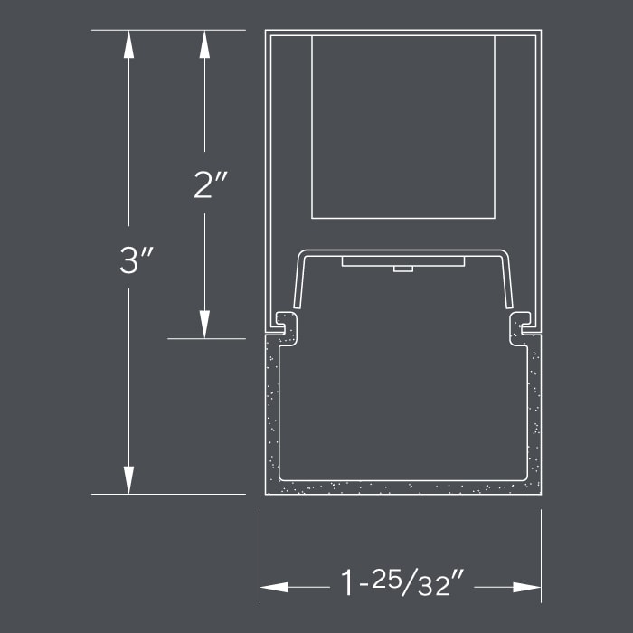 BLT205 section with rectangular profile