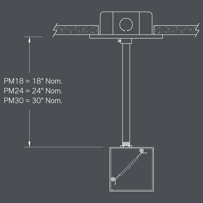 BSS750 pendant mount illustration