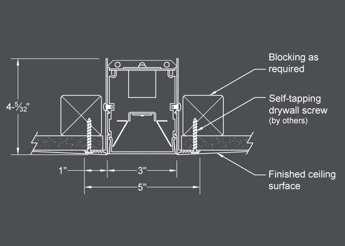 BSS430 trimless - drywall ceiling or wall mount