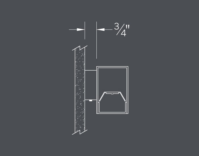 BSS208 wall mount - direct orientation