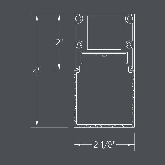 BSW210 section with rectangular profile