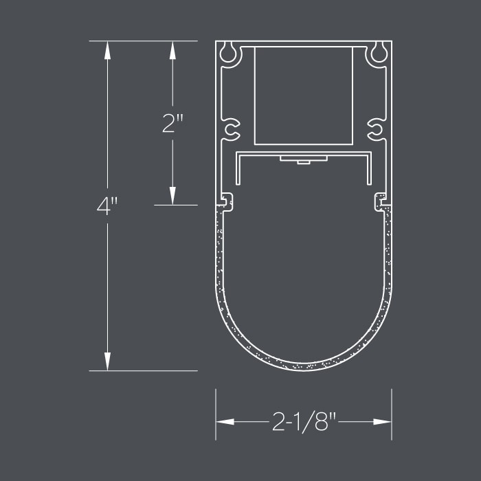 BSW210 section with rounded profile