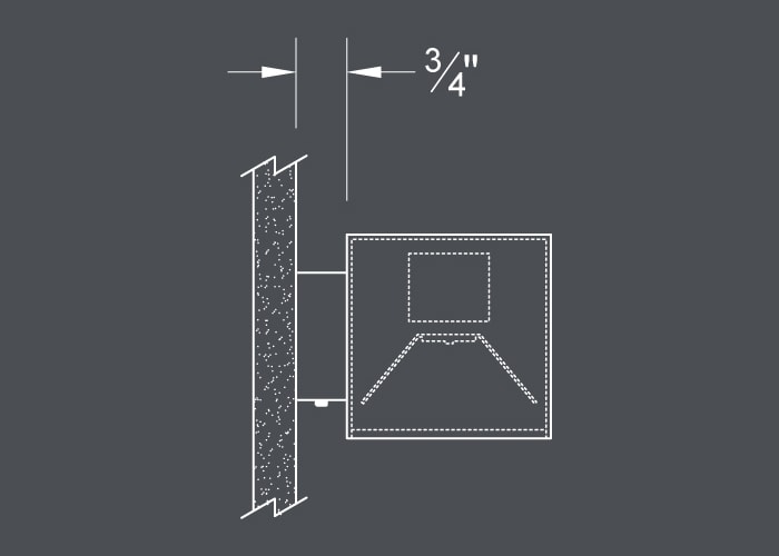 BSS214 wall mount - direct orientation
