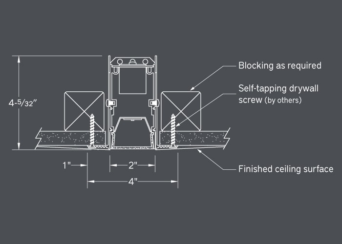 HCB15 trimless - drywall ceiling or wall mount