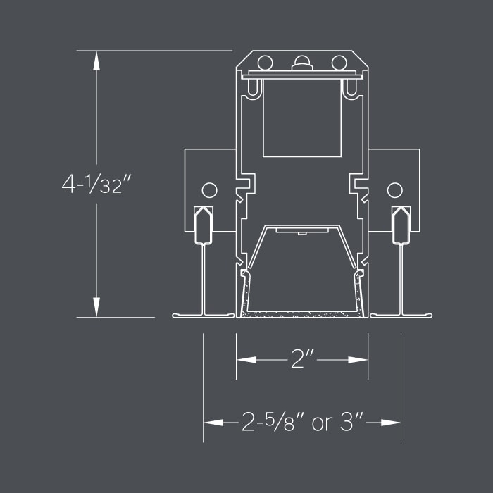 HCB15 t-grid 9/16" and t-grid 15/16" section illustration