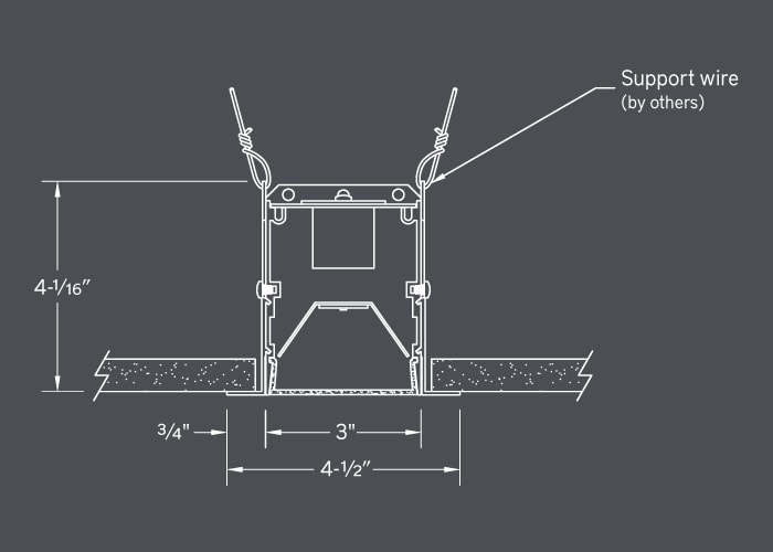 HCB16 flange - drywall ceiling or wall mount