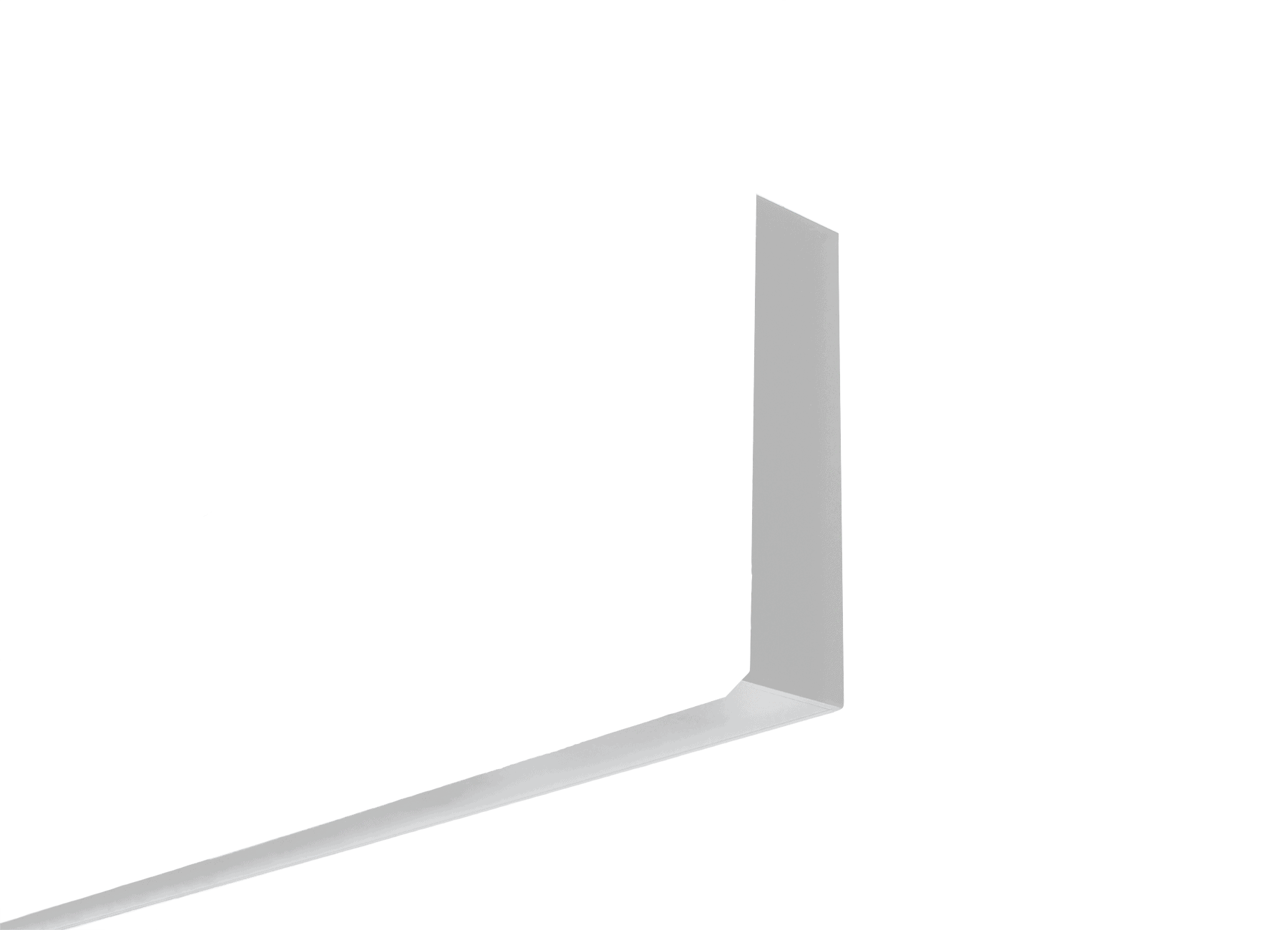 HB2 architectural white (semi-matte) fixture housing and endcaps