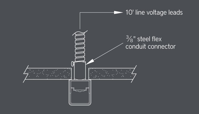 RAD10 surface mount illustration - back feed