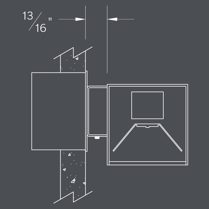 BSW214 wall mount - direct orientation