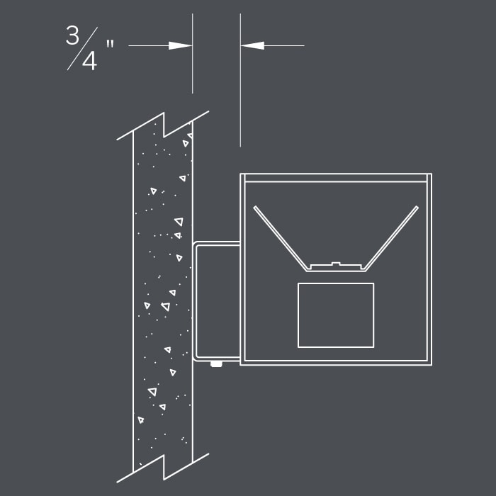 BSW214 wall mount - indirect orientation