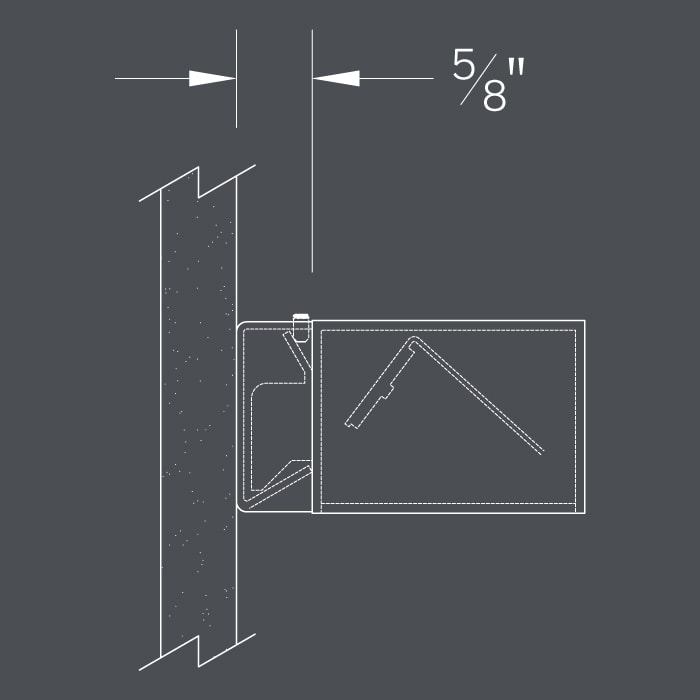 BSS720 wall/mullion mount - direct orientation