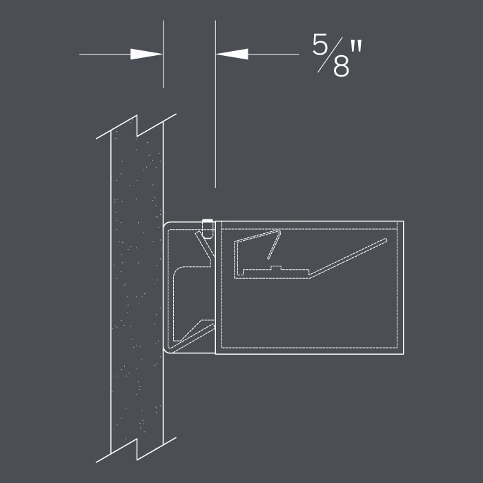 BSS720 wall/mullion mount - indirect orientation