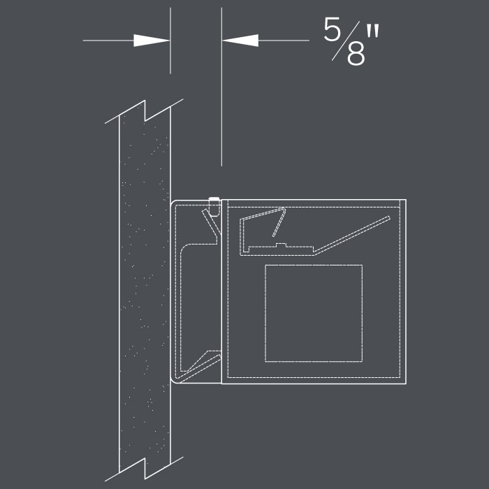 BSS721 wall/mullion mount - indirect orientation